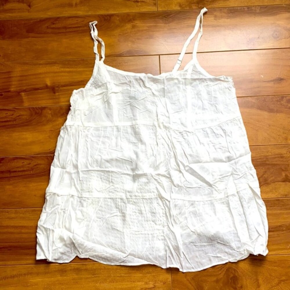 Old Navy White Cami Tank With Adjustable Straps Large